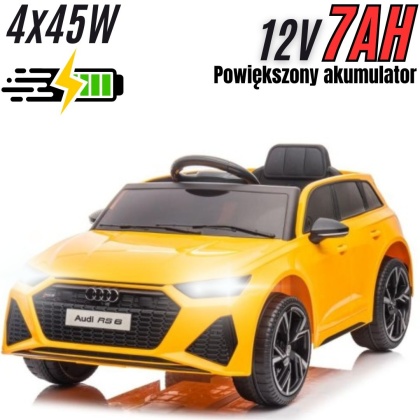 Pojazd na Akumulator Audi RS6 BRD-2118 Żółty