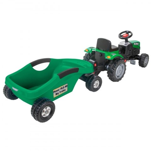 WOOPIE Traktor na Pedały Big PowerTrac z Przyczepą XXL