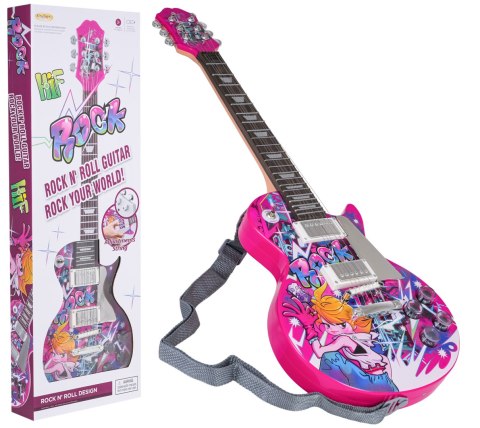 Zestaw Gitara + Mikrofon Różowy