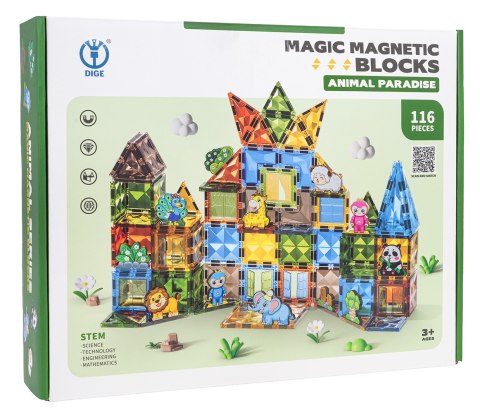 Zestaw Klocków Magnetycznych 116el.