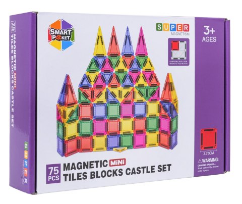 Zestaw Kolorowych Klocków Magnetycznych 75el.