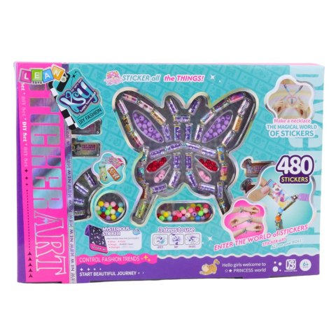 Zestaww Kratywny Do Tworzenia Biżuterii Koraliki 480 Naklejek