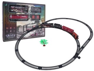 Kolejka Retro z Funkcją Świateł, Dźwięku i Dymu 138cm