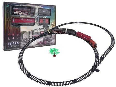 Kolejka Retro z Funkcją Świateł, Dźwięku i Dymu 138cm