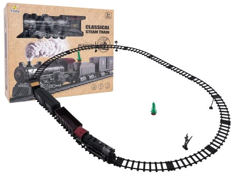 Kolejka Retro z Funkcją Świateł, Dźwięku i Dymu 172cm