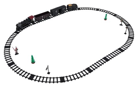 Kolejka Retro z Funkcją Świateł, Dźwięku i Dymu 172cm