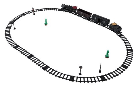 Kolejka Retro z Funkcją Świateł, Dźwięku i Dymu 172cm