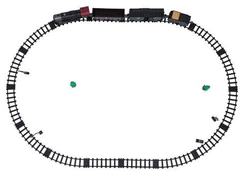 Kolejka Retro z Funkcją Świateł, Dźwięku i Dymu 172cm