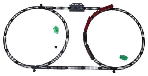 Kolejka Retro z Funkcją Świateł, Dźwięku i Dymu 207cm
