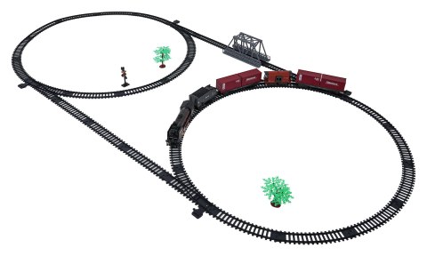 Kolejka Retro z Funkcją Świateł, Dźwięku i Dymu 207cm