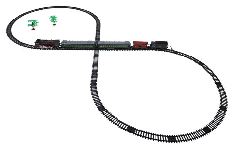 Kolejka Retro z Funkcją Świateł, Dźwięku i Dymu 216cm