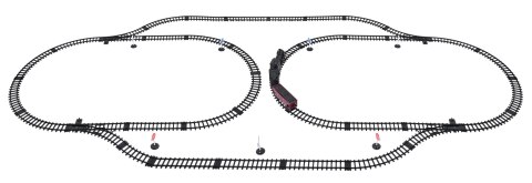 MEGA Kolejka z Pociągami z Funkcją Dymu, Świateł i Dźwięku