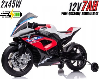 MOTOR NA AKUMULATOR ŚCIGACZ ORYGINALNE BMW HP4 RACE, KOŁA EVA, MIĘKKIE SIEDZENIE/JT5001