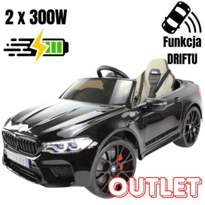 ORYGINALNE BMW M5 24V Z FUNKCJĄ DRIFTU - MIĘKKIE KOŁA, DUŻE SIEDZENIE /SX2118