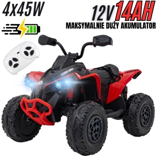 ORYGINALNY QUAD CAN AM MAVERICK ATV 4X4, PILOT, AMORTYZATORY, PASY BEZPIECZEŃSTWA/DK-CA002