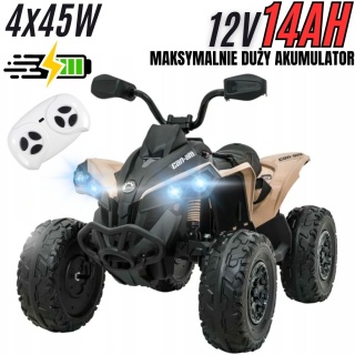 Quad CAN-AM 4x4 Na Akumulator DK-CA002 Khaki + PILOT