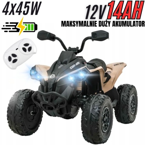 Quad CAN-AM 4x4 Na Akumulator DK-CA002 Khaki + PILOT