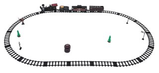 Transportowa Kolejka Retro z Funkcją Świateł, Dźwięku i Dymu 172cm