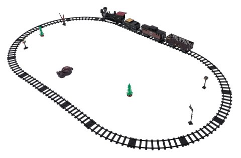 Transportowa Kolejka Retro z Funkcją Świateł, Dźwięku i Dymu 172cm