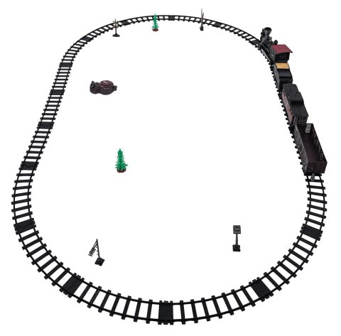 Transportowa Kolejka Retro z Funkcją Świateł, Dźwięku i Dymu 172cm