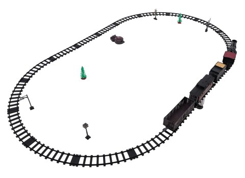 Transportowa Kolejka Retro z Funkcją Świateł, Dźwięku i Dymu 172cm