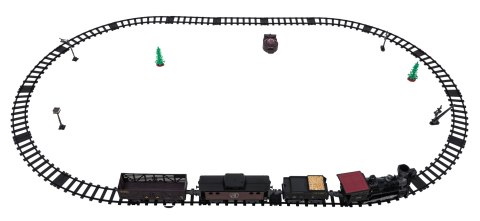 Transportowa Kolejka Retro z Funkcją Świateł, Dźwięku i Dymu 172cm