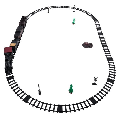 Transportowa Kolejka Retro z Funkcją Świateł, Dźwięku i Dymu 172cm