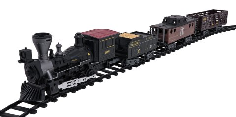 Transportowa Kolejka Retro z Funkcją Świateł, Dźwięku i Dymu 172cm