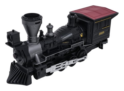 Transportowa Kolejka Retro z Funkcją Świateł, Dźwięku i Dymu 172cm