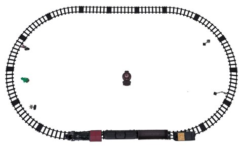 Transportowa Kolejka Retro z Funkcją Świateł, Dźwięku i Dymu 172cm