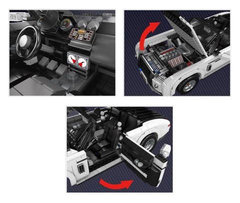 Zestaw Klocków Pojazd Biały Kabriolet 1603el.