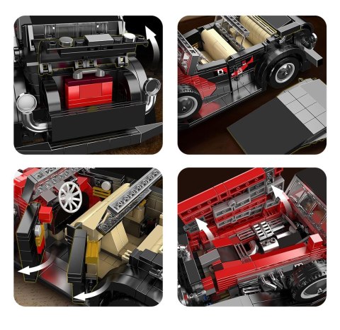 Zestaw Klocków Pojazd Retro Czerwony 1308el.
