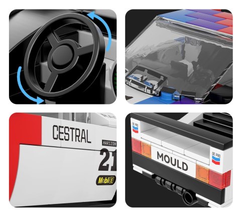 Zestaw Klocków Pojazd Sportowe Białe 411el.