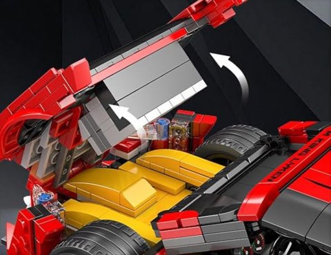 Zestaw Klocków Pojazd Sportowe Czerwone 1311el.