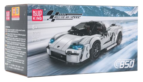 Zestaw Klocków Pojazd Sportowe Srebrne 388el.