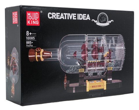 Zestaw Klocków Statek Piracki Czerwony w Butelce 885el.