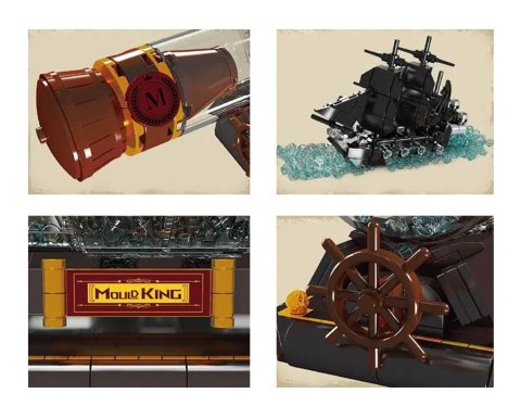 Zestaw Klocków Statek Piracki w Butelce 822el.