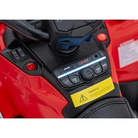 Duży Quad na akumulator + PRZYCZEPA Can Am Outlander 4x200W 24V ATV Czerwony