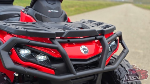 Duży Quad na akumulator + PRZYCZEPA Can Am Outlander 4x200W 24V ATV Czerwony