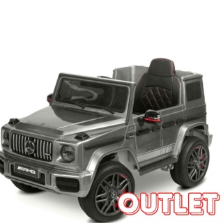 Auto na akumulator Mercedes G63 4x4 Lakierowany Srebrny + POWIĘKSZONY AKUMULATOR 12V9Ah