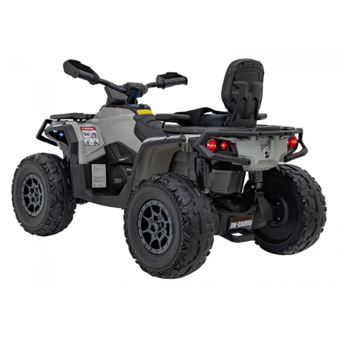 Duży Quad na akumulator + PRZYCZEPA Can Am Outlander 4x200W 24V ATV Szary