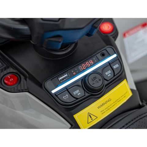 Duży Quad na akumulator + PRZYCZEPA Can Am Outlander 4x200W 24V ATV Szary