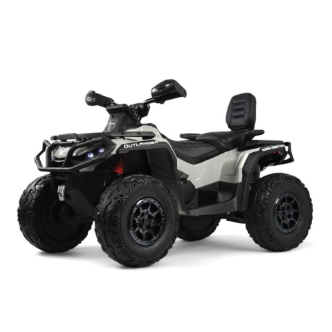 Duży Quad na akumulator + PRZYCZEPA Can Am Outlander 4x200W 24V ATV Szary