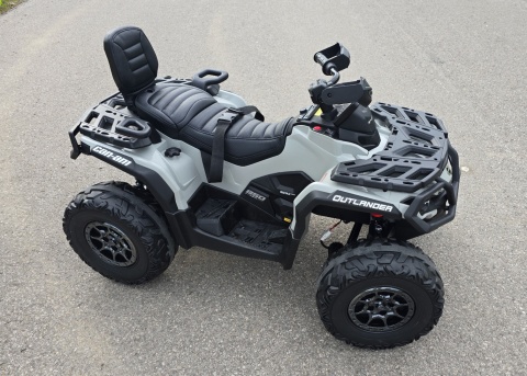 Duży Quad na akumulator + PRZYCZEPA Can Am Outlander 4x200W 24V ATV Szary