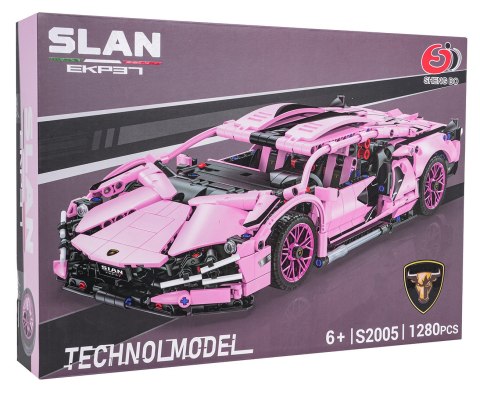 Klocki Auto Sportowe Różowe 1280el.