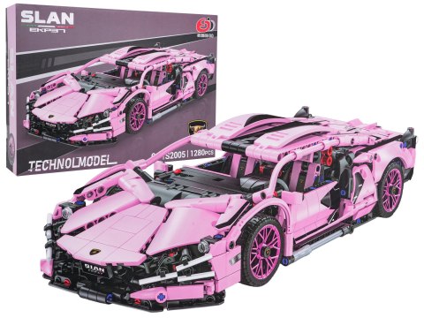 Klocki Auto Sportowe Różowe 1280el.