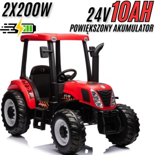 Traktor Na Akumulator A011 NEW HOLLAND T7 24V 2x200W + POWIĘKSZONY AKUMULATOR