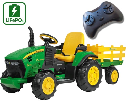 Traktorek JOHN DEERE z przyczepką na akumulator + PILOT Peg Perego