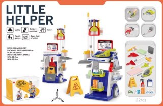 Zestaw Do Sprzątania na Wózku z Tabliczką Niebieski