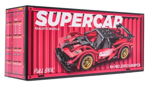 Zestaw Klocków Auto Sportowe Czerwone 482el.